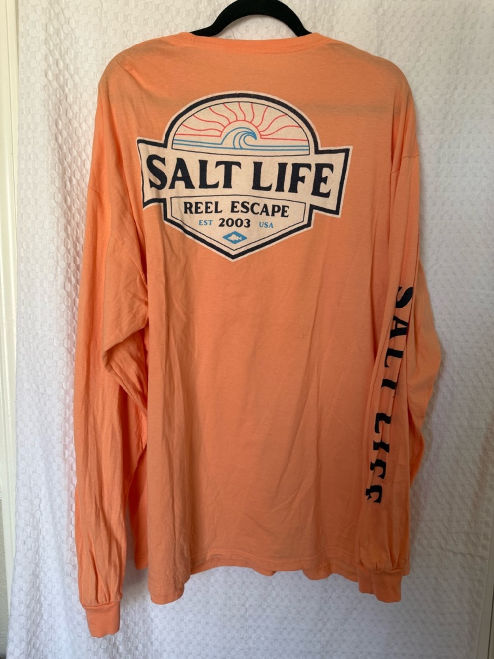 Salt Life Orange Long Sleeve Graphic Tee 2XL Reel Escape